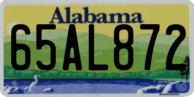 AL license plate 65AL872