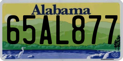 AL license plate 65AL877