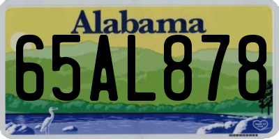 AL license plate 65AL878