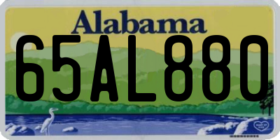 AL license plate 65AL880
