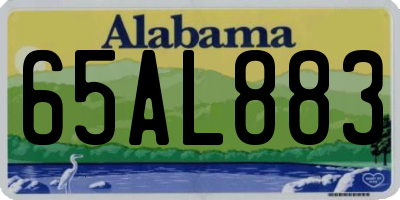 AL license plate 65AL883