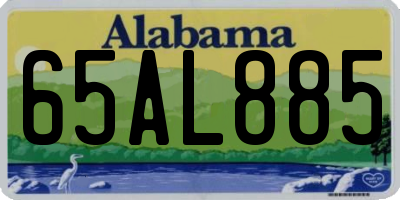AL license plate 65AL885
