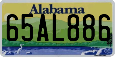 AL license plate 65AL886