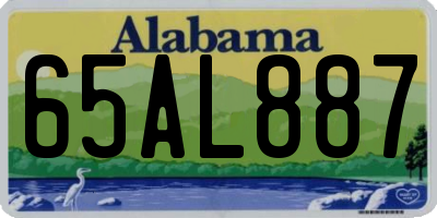AL license plate 65AL887