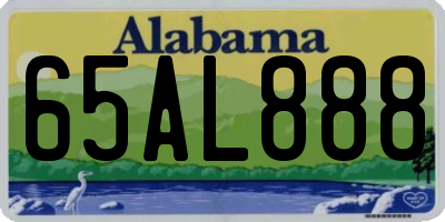 AL license plate 65AL888
