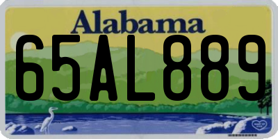 AL license plate 65AL889
