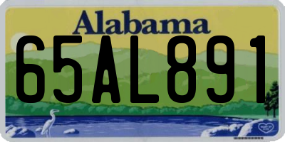 AL license plate 65AL891