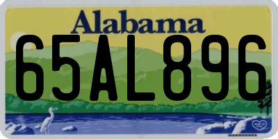 AL license plate 65AL896