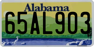 AL license plate 65AL903