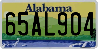 AL license plate 65AL904