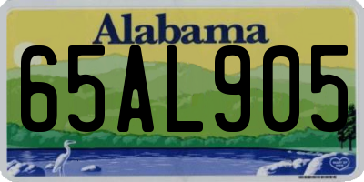 AL license plate 65AL905