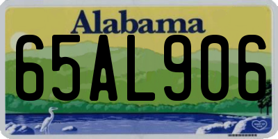 AL license plate 65AL906
