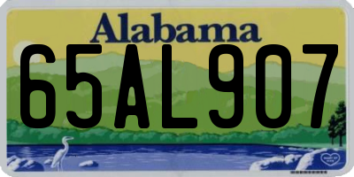 AL license plate 65AL907
