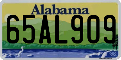 AL license plate 65AL909