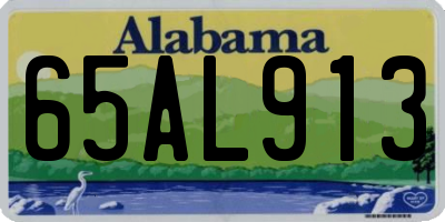 AL license plate 65AL913