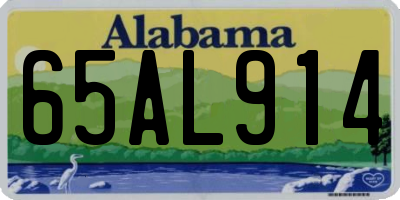AL license plate 65AL914