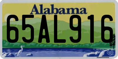 AL license plate 65AL916