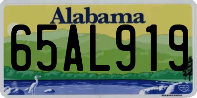 AL license plate 65AL919
