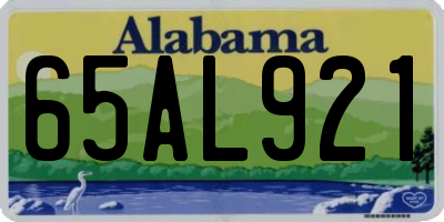 AL license plate 65AL921