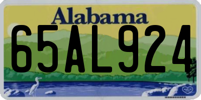 AL license plate 65AL924