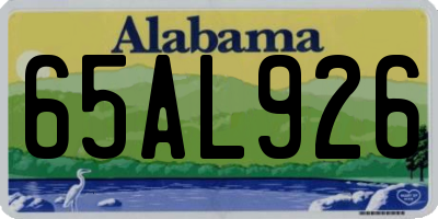AL license plate 65AL926