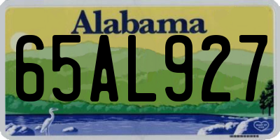 AL license plate 65AL927