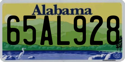 AL license plate 65AL928