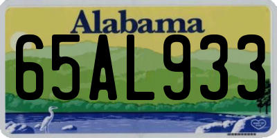 AL license plate 65AL933