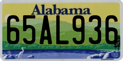AL license plate 65AL936