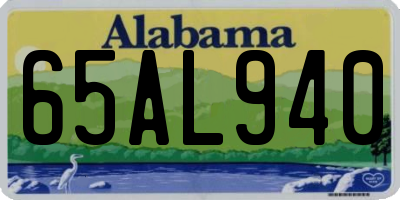 AL license plate 65AL940