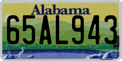 AL license plate 65AL943