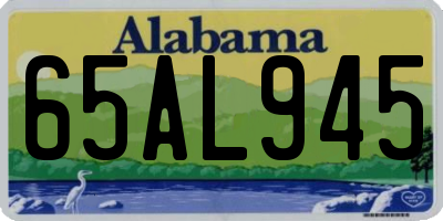 AL license plate 65AL945