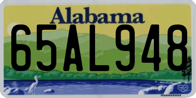 AL license plate 65AL948