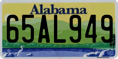 AL license plate 65AL949
