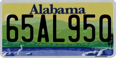 AL license plate 65AL950