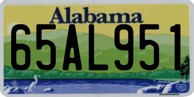 AL license plate 65AL951