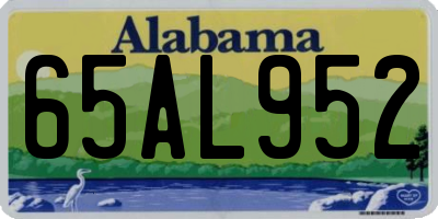 AL license plate 65AL952