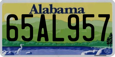 AL license plate 65AL957
