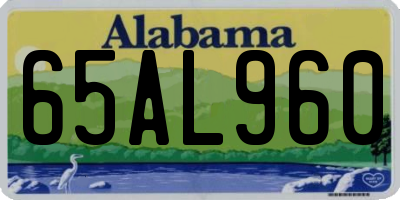 AL license plate 65AL960