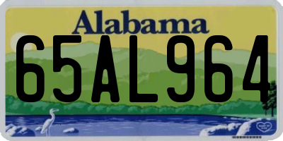 AL license plate 65AL964