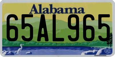 AL license plate 65AL965