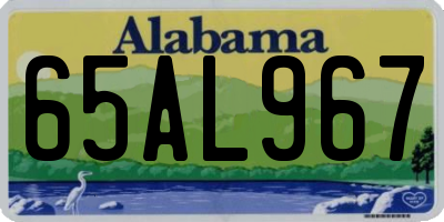 AL license plate 65AL967