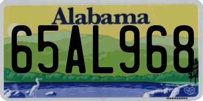 AL license plate 65AL968