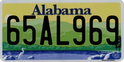 AL license plate 65AL969