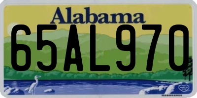 AL license plate 65AL970