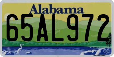 AL license plate 65AL972