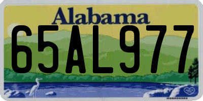 AL license plate 65AL977