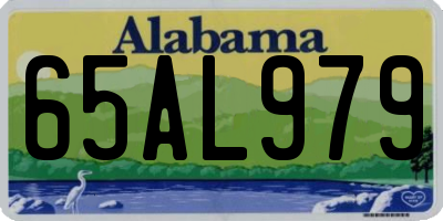 AL license plate 65AL979