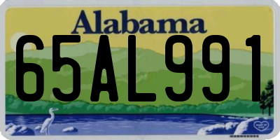 AL license plate 65AL991