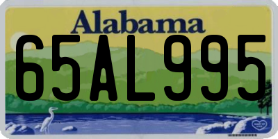 AL license plate 65AL995